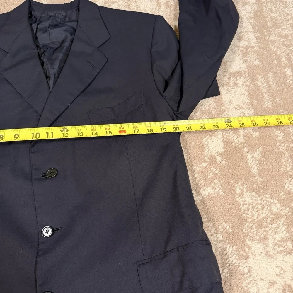 Brioni Traiano Super 150's Blazer Mens 46R Navy Blue 3 Button Jacket Old Money